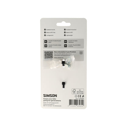 Simson S021060 Double Fit fles- en bidonhouder glans zwart