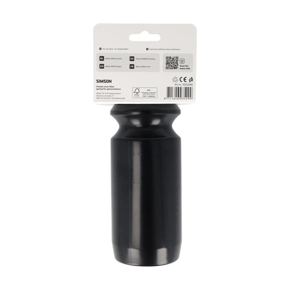 Simson S021066 bidon 600ml zwart