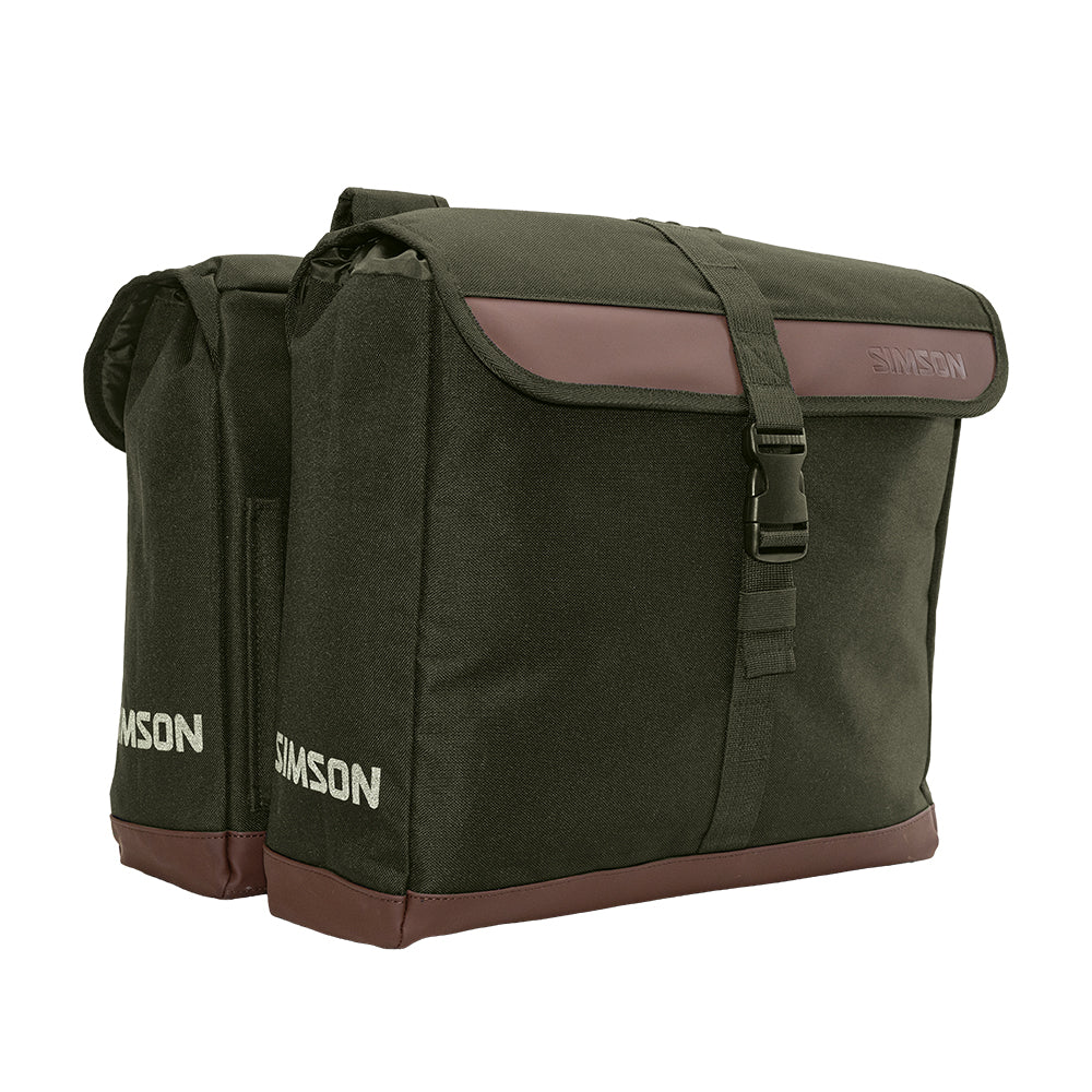 Simson S021068 Urban dubbele fietstas – 35L – Olive Green