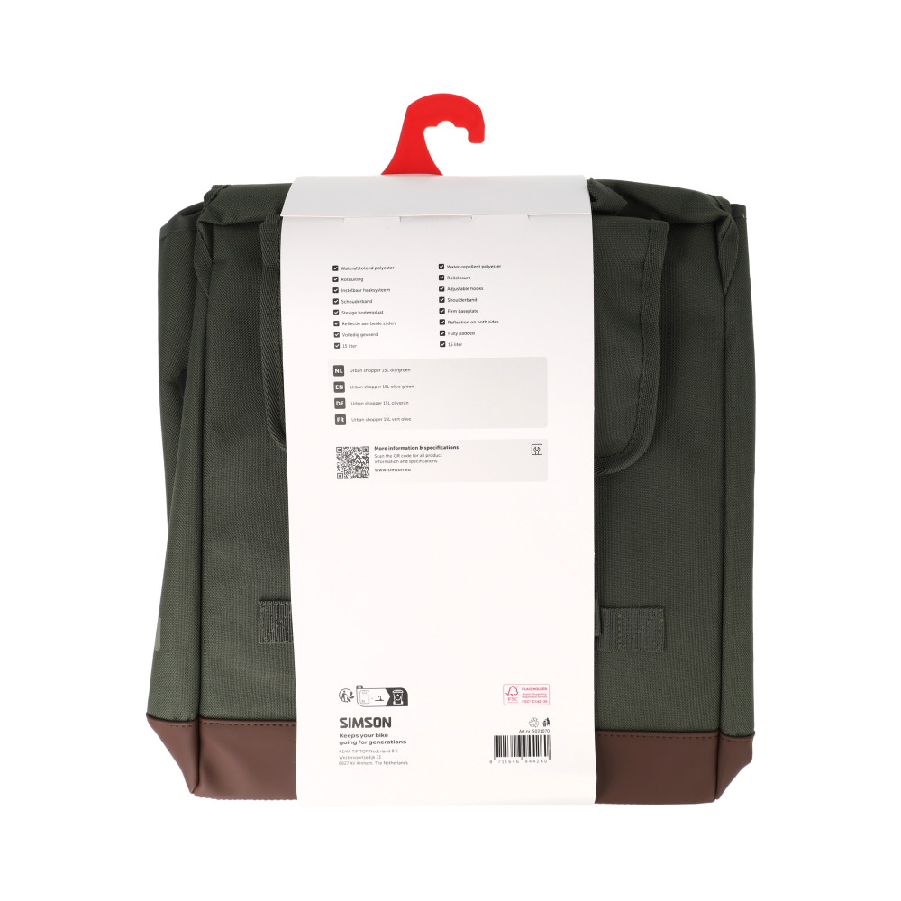 Simson S021070 Urban Single Bag / schoudertas – 15L – Olive Green