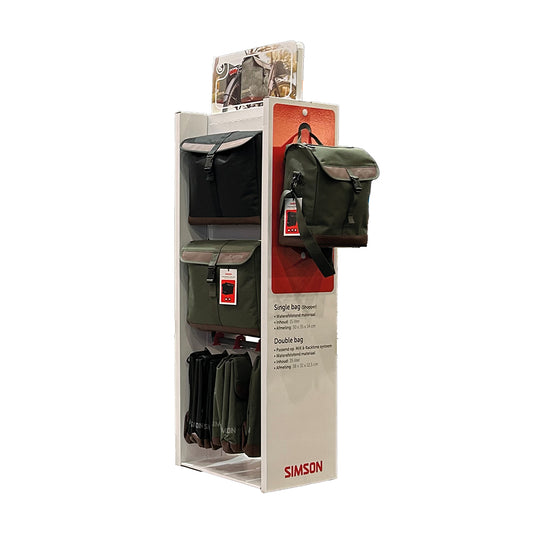 Simson S021071 fietstassen 16 + 2 gratis tassen en display