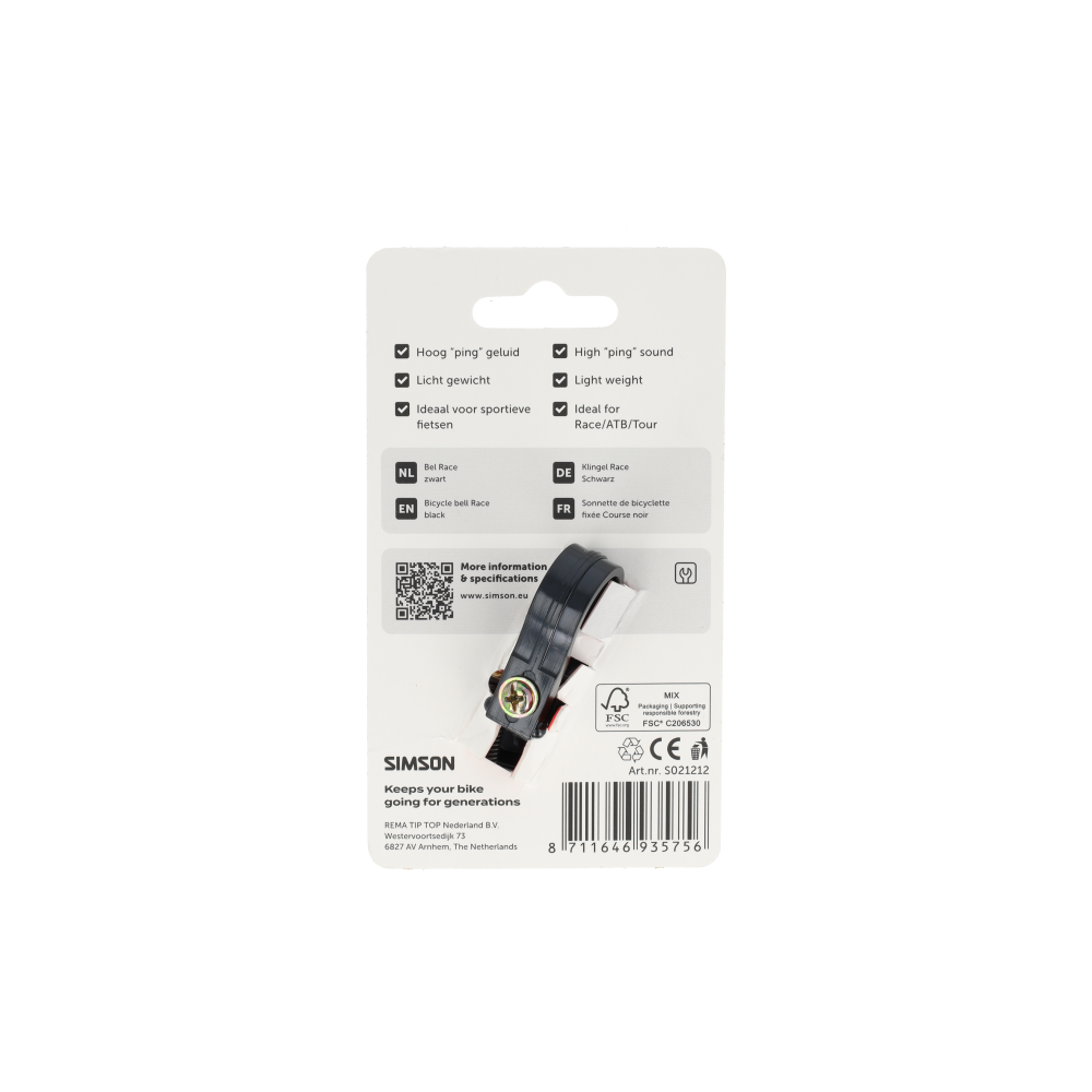 Simson S021212 bel Race zwart