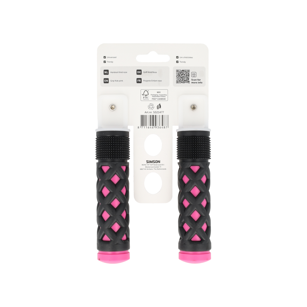 Simson S021477 handvatten Kinder roze-zwart