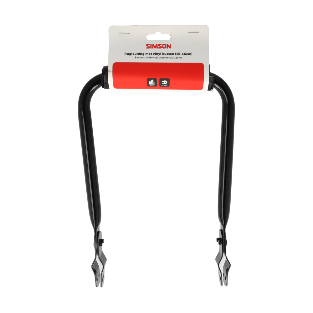 Simson S021897 rugleuning met vinyl kussen zwart