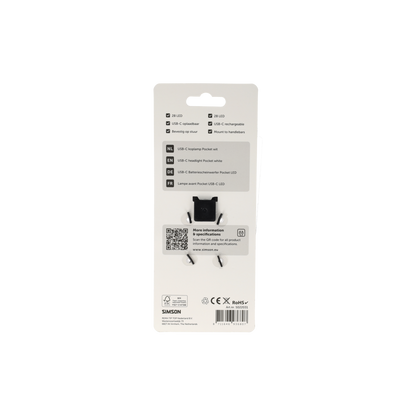 Simson S022031 koplamp Pocket USB-C LED wit