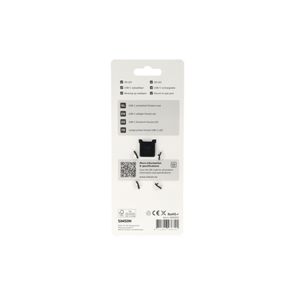 Simson S022032 USB-C LED lamp Pocket rood