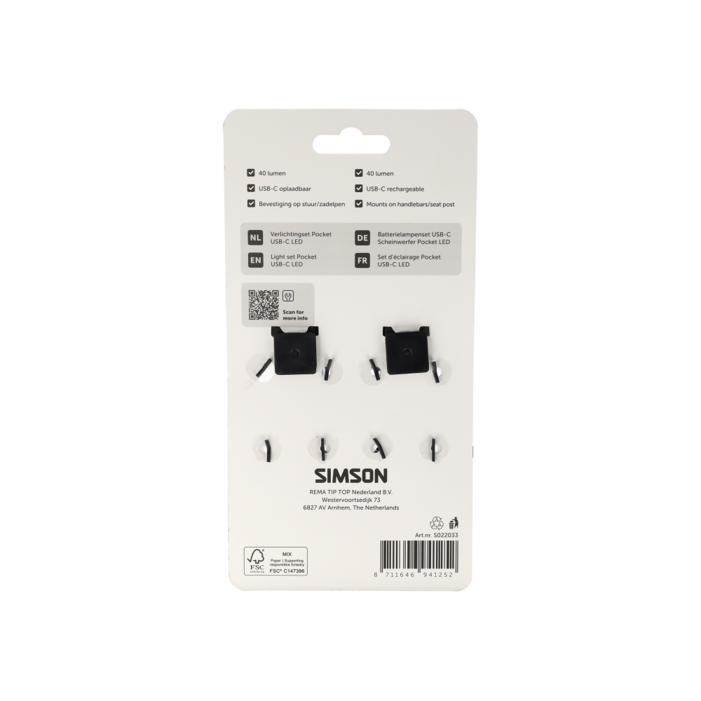 Simson S022033 Aurora verlichtingset Pocket