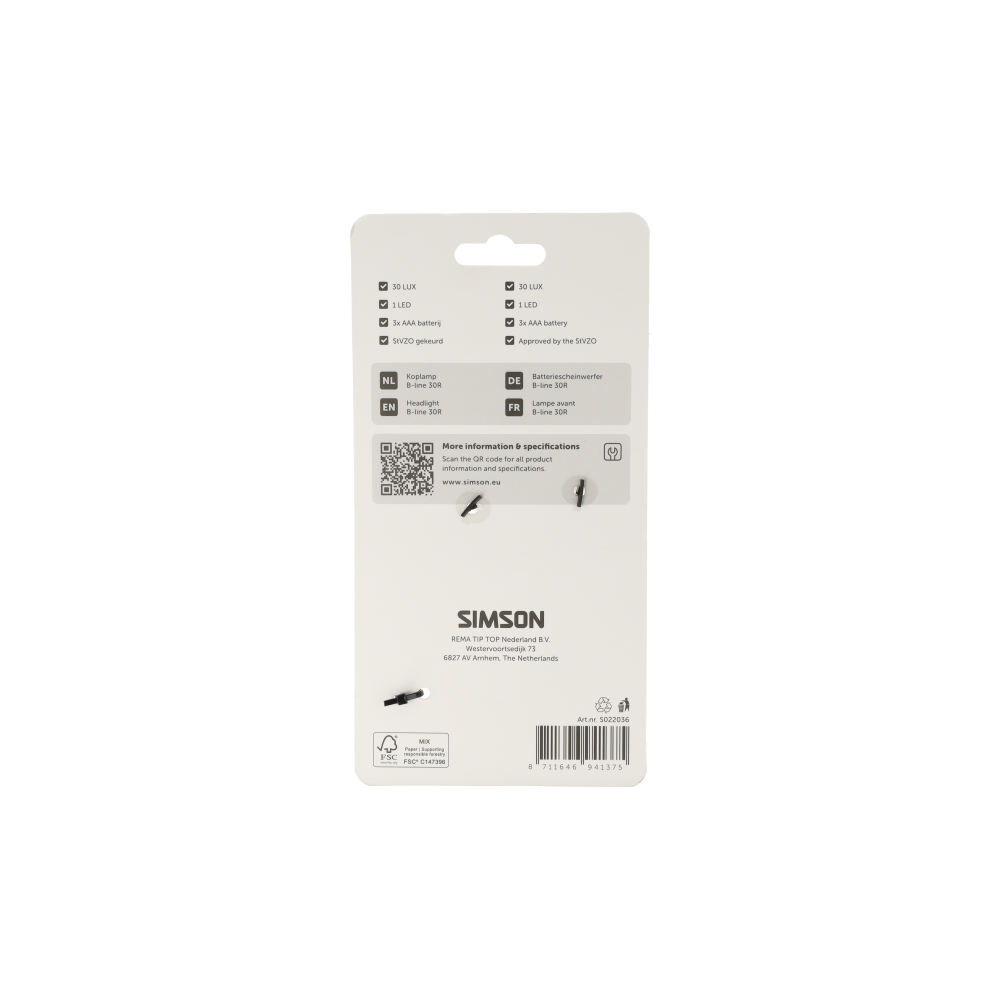 Simson S022036 Aurora koplamp B-line 30R