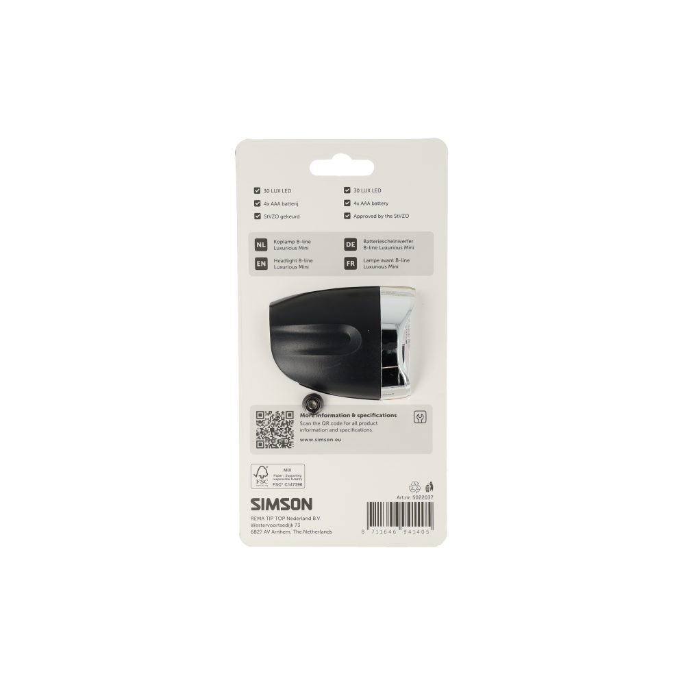 Simson S022037 Aurora koplamp B-line Luxurious mini