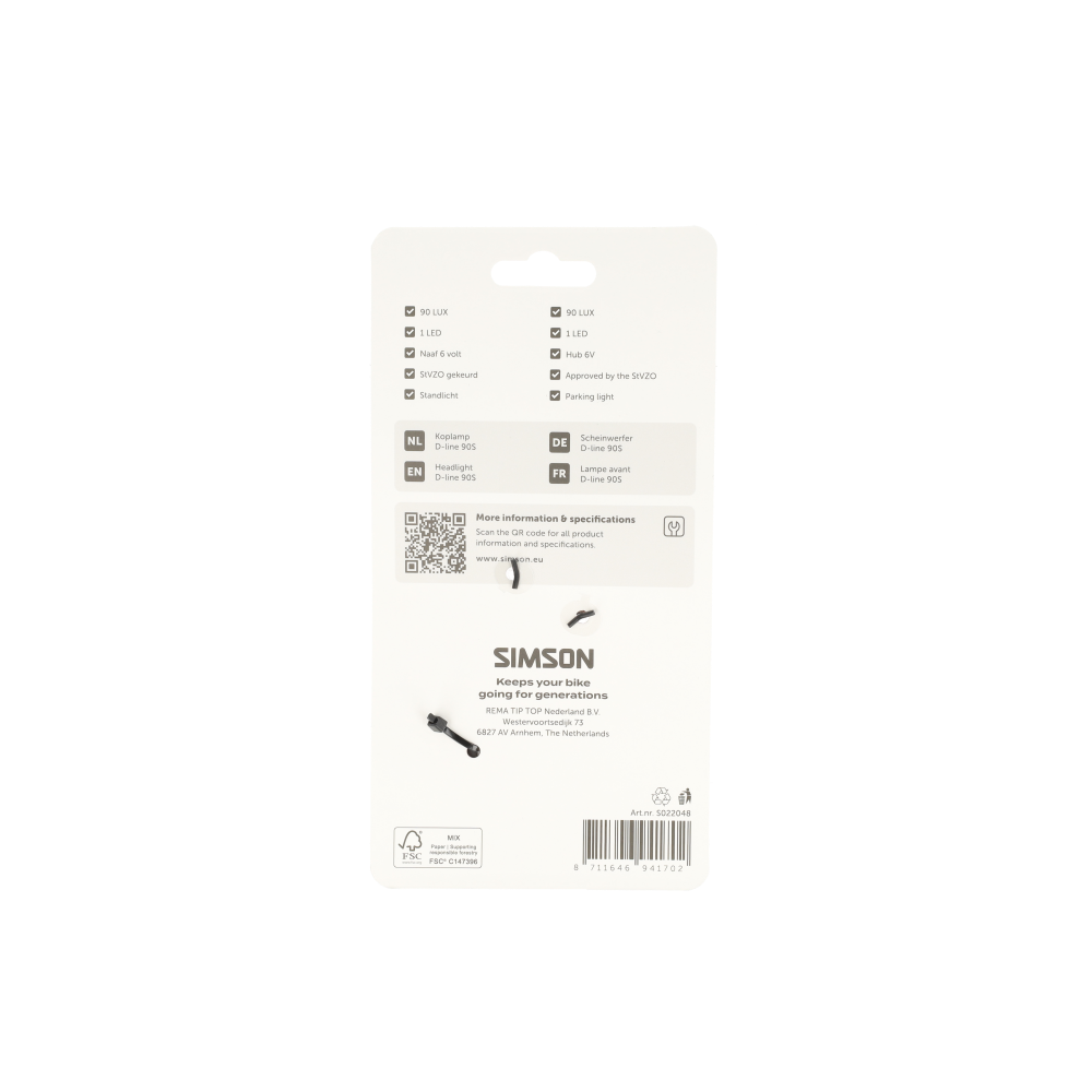 Simson S022048 Aurora koplamp D-line 90S