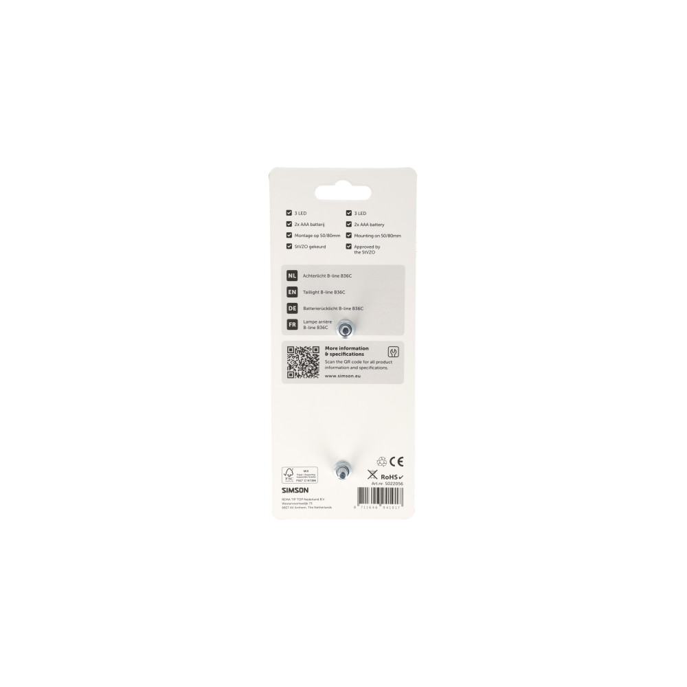 Simson S022056 Aurora achterlicht B-line B36C
