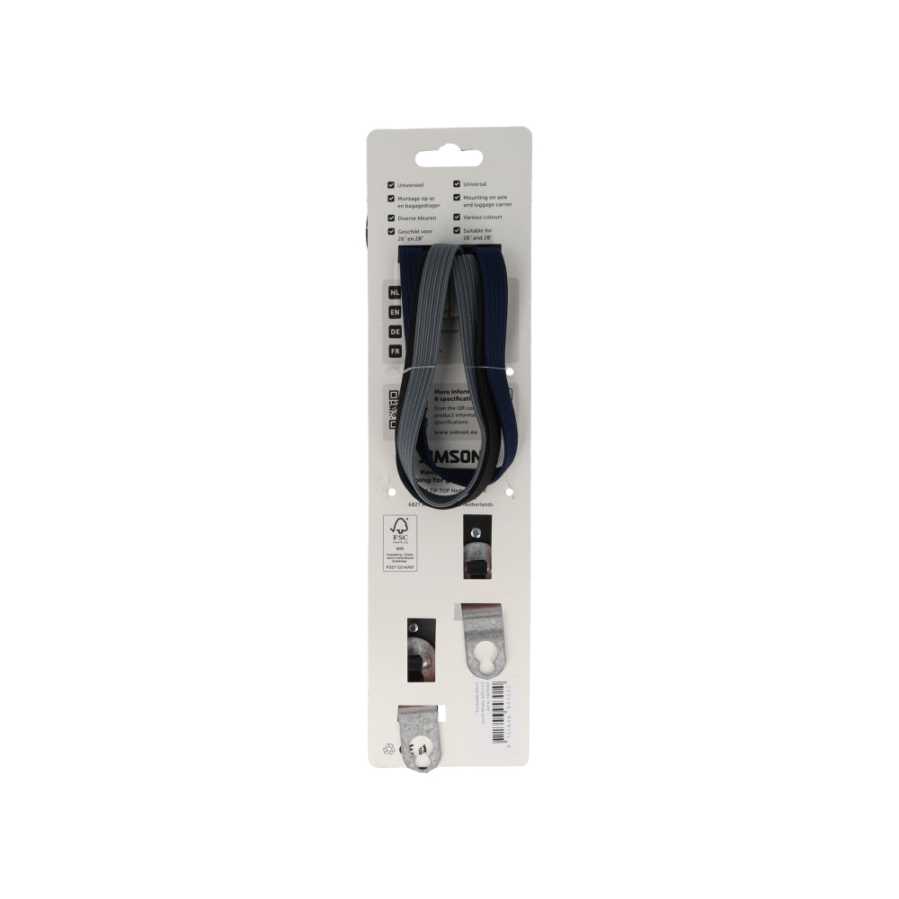 Simson S024302 triobinder 60cm zwart-blauw-antraciet