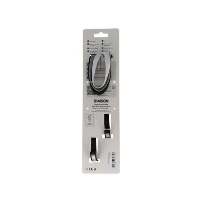 Simson S024313 karabijnhaakbinder 60cm zwart-wit-grijs