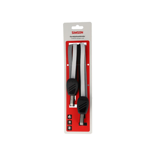 Simson S024316 karabijnhaakbinder 71cm zwart-wit-grijs