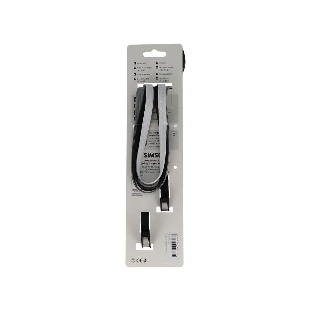Simson S024316 karabijnhaakbinder 71cm zwart-wit-grijs