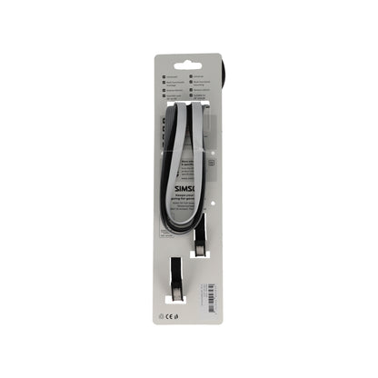 Simson S024316 karabijnhaakbinder 71cm zwart-wit-grijs