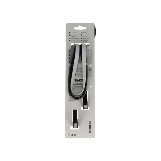 Simson S024316 karabijnhaakbinder 71cm zwart-wit-grijs