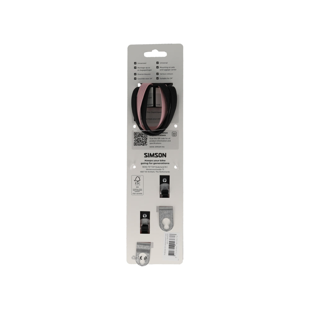 Simson S024324 triobinder 24" meisje zwart-roze