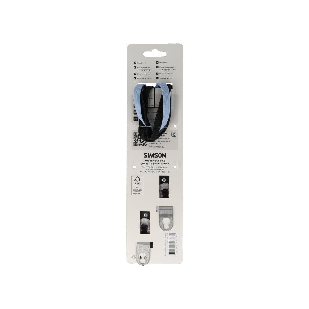 Simson S024326 triobinder 24" jongen zwart-blauw