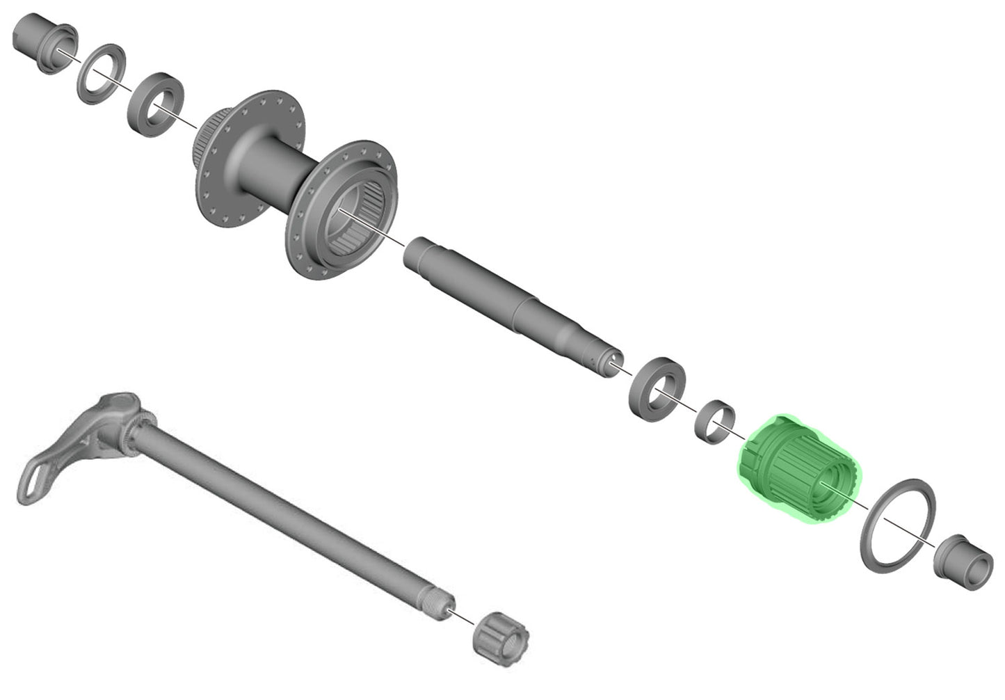 Shimano	Y3HU98020 cassettebody 12-SP FH-MT410