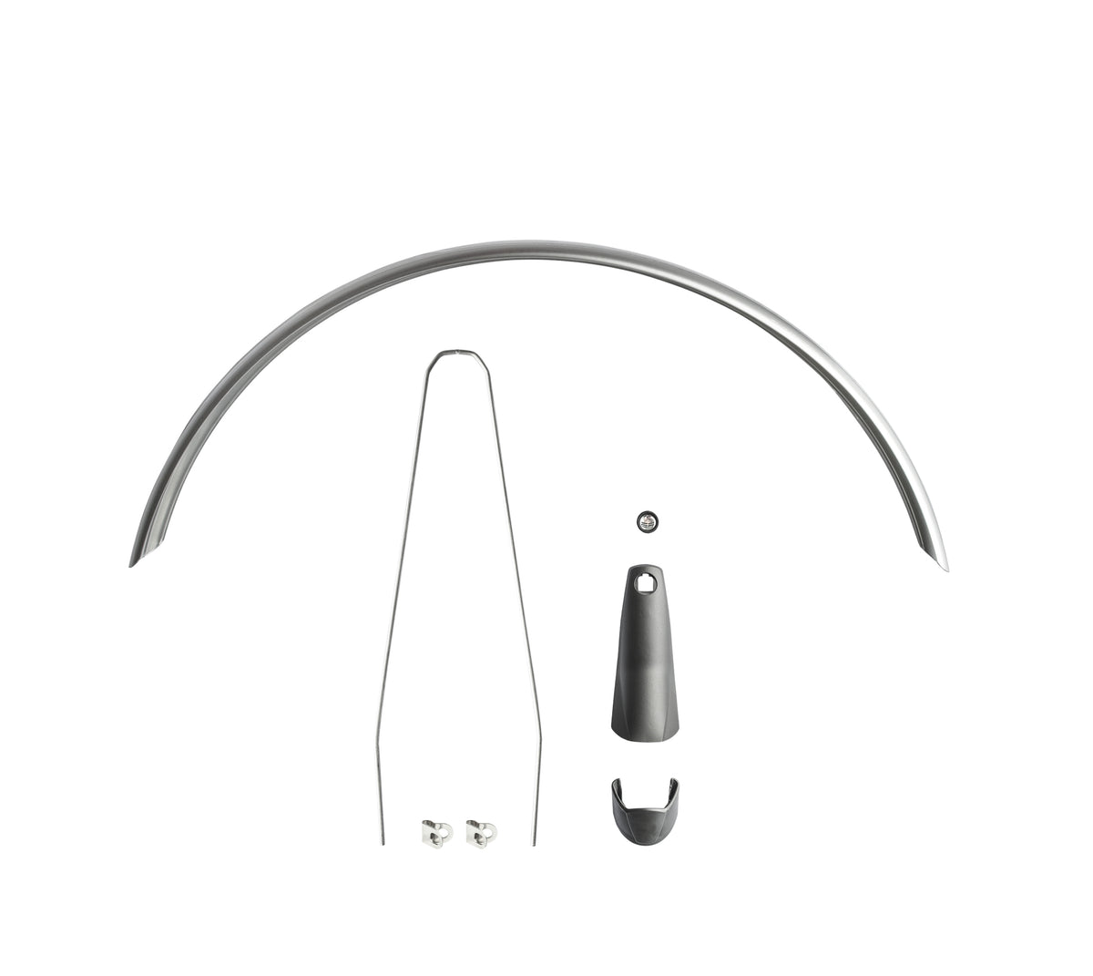 Eurofender spatbord achter Snello 28" - 51 mm. zilver
