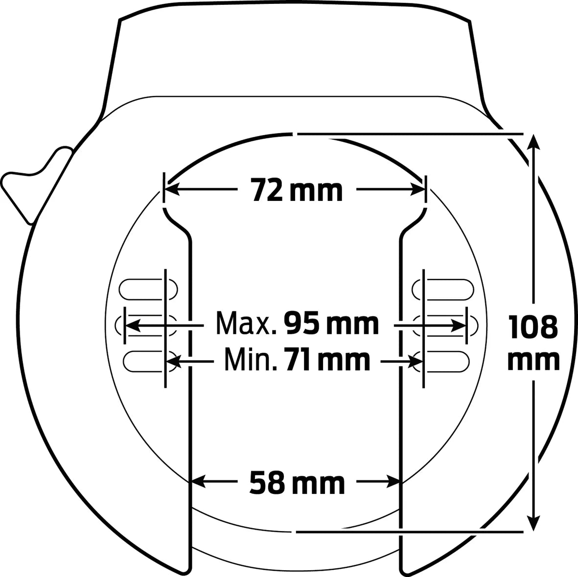 AXA Atlas ringslot zwart op kaart