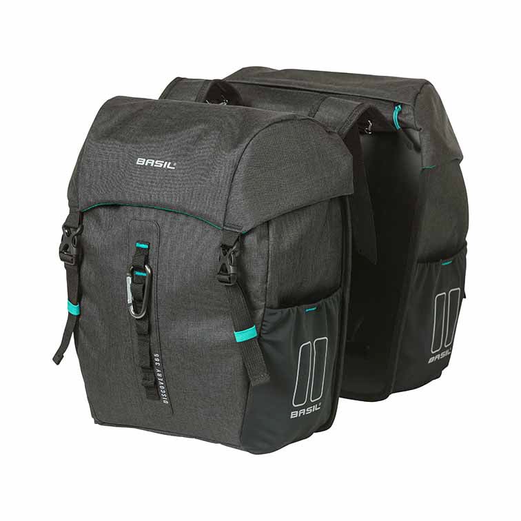 Basil 18042 Discovery 365D double bag M 18L zwart melee