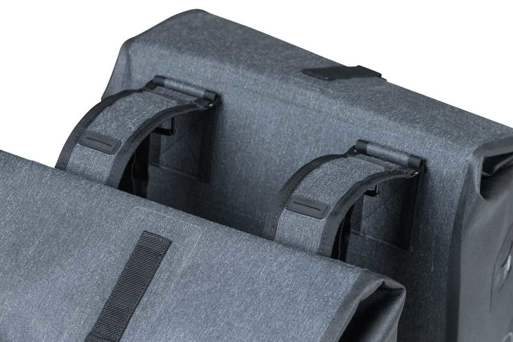 Basil 17796 Urban Dry Double Bag 50L. charcoal melee