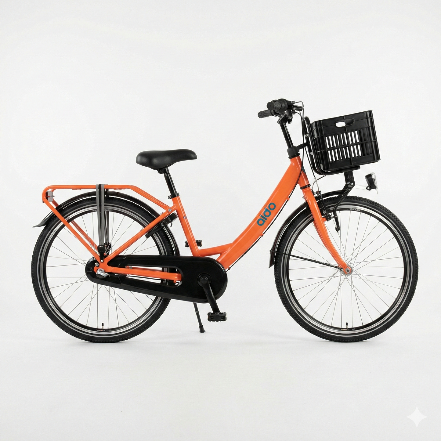 ALDO Wave Carino 24" meisjesfiets 3GRN - zalmoranje + krat. drager en binder