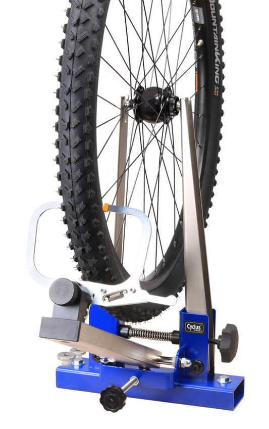 Cyclus wielcentreerstand heavy duty 24~29“, incl. vergrendelbare meetpunten