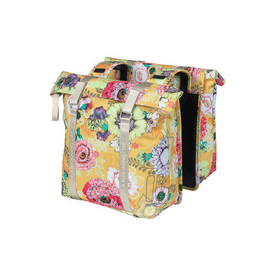 Basil 18155 Bloom Field dubbele fietstas 28-35L honey yellow