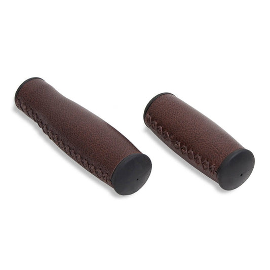 Selle Orient set handvatten kunstleer bruin 135/92 mm.