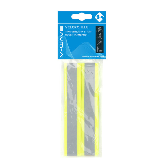 M-Wave veiligheids arm-/beenband met reflectie strepen en klitteband