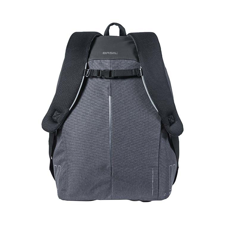 Basil 17775 B-Safe Commuter fietsrugzak Nordlight 18L graphite zwart