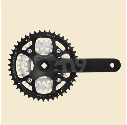 Sun Race FCM914 triple 9 spd. 44/32/22T. 175 mm. (-3 mm.)
