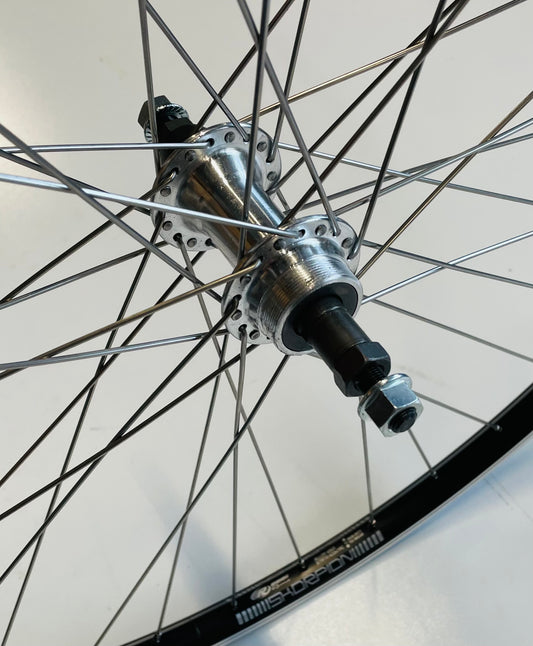 Achterwiel 28"- 622x19 Skorpion alu. zwart FM31 freewheel vast