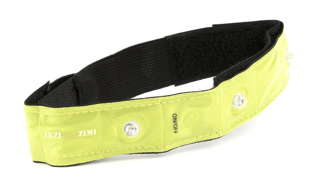 IkziLight armband 4 Tech LED wit 4 You reflectie geel en klittenband