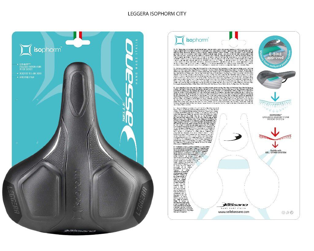 Selle Bassano zadel Leggera Isophorm City zwart unisex (kaart)