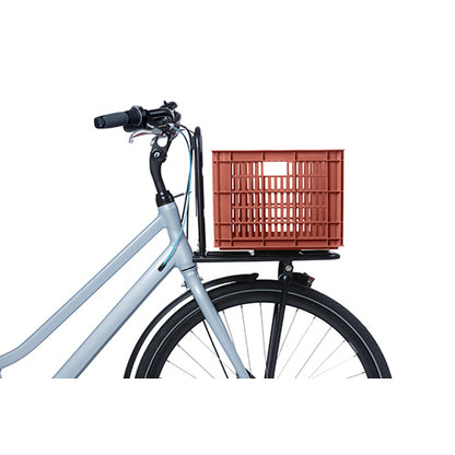 Basil 21137 Crate M fietskrat gerecycled kunststof medium 29,5L terra red