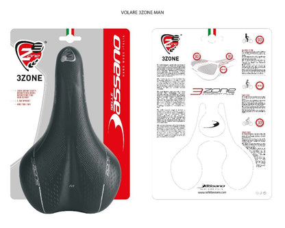 Selle Bassano zadel Volare M zwart X33 heren (kaart)