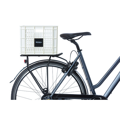 Basil 21138 Crate M fietskrat gerecycled kunststof medium 29,5L bright white