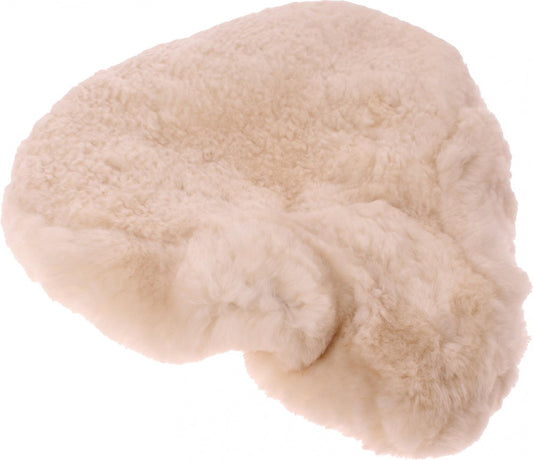 Zadeldek schapenvacht beige / wit super