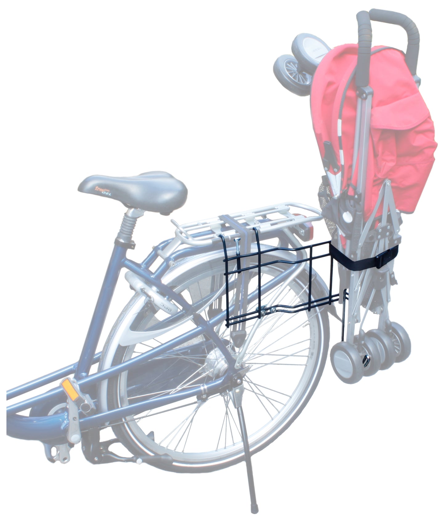 Steco buggy-mee de luxe mat zwart