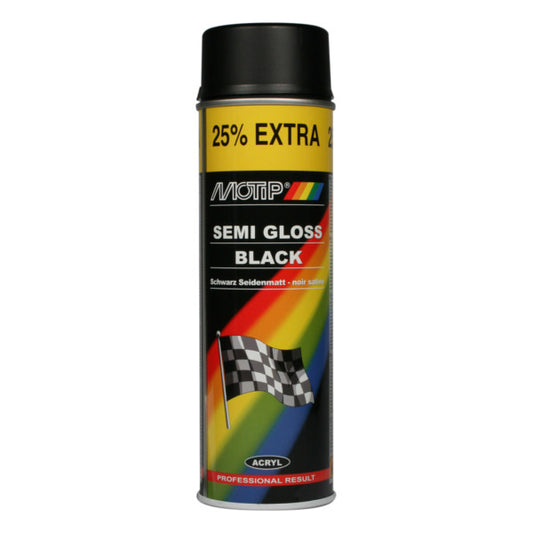 Motip spuitlak 500 ml. zwart zijdeglans A