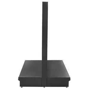 Displaywand halfhoog dubbelzijdig zwart HxBxD 151x104x95 cm.