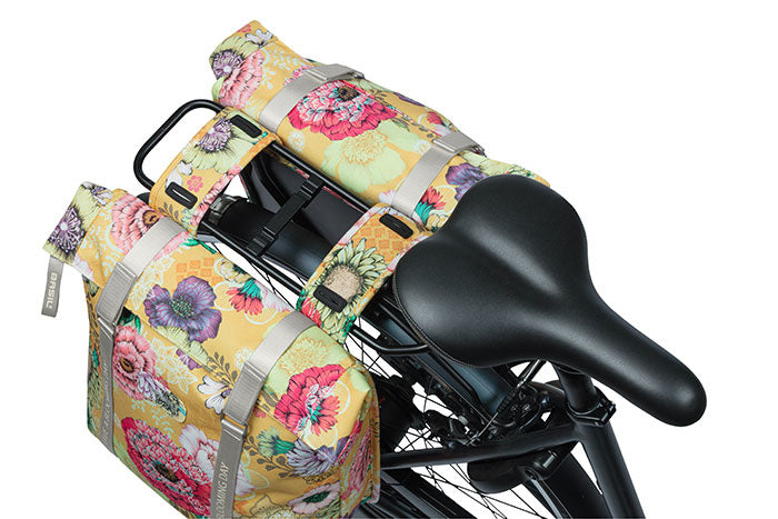 Basil 18155 Bloom Field dubbele fietstas 28-35L honey yellow