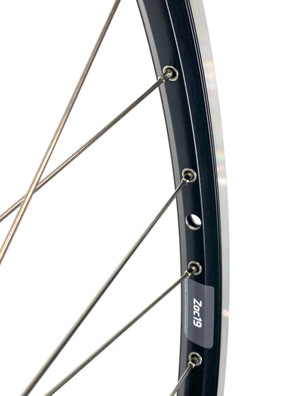 Voorwiel 802924 28" 19-622 hybride alu. zwart  ZAC 19 QR RVS spaak