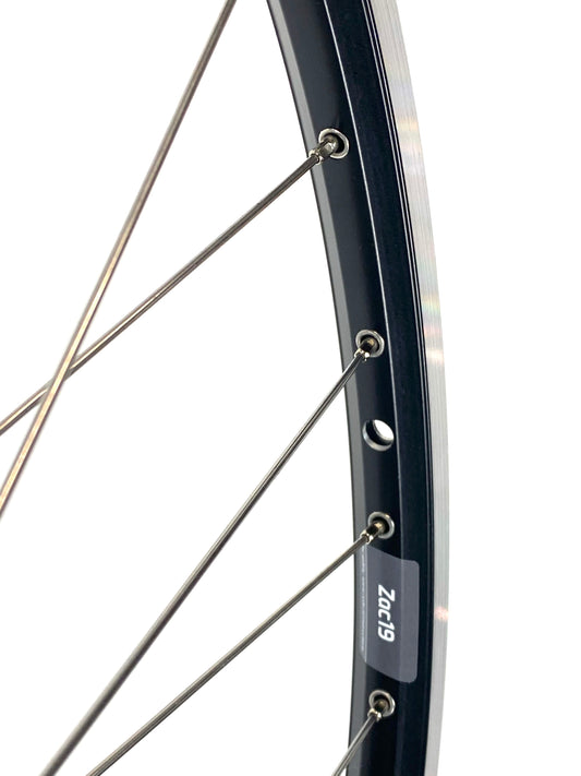 Voorwiel 802924 28" 19-622 hybride alu. zwart  ZAC 19 QR RVS spaak
