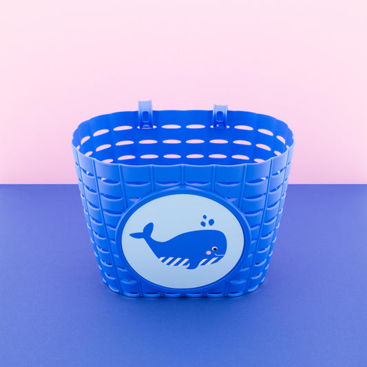 Widek fietsmandje Explorer Splashy Whale blauw