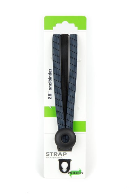 Widek Eye binder 1x12 mm. zwart, 2x12mm. steengrijs met zwarte stalen platen op kaart (54 cm.)